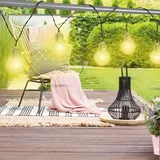 Bestlivings Solar Lichterkette LED, 380cm, wetterbeständige Gartenleuchte, Solarlampe, Solar-Gartenlicht, Wegbeleuchtung, Sicherheitswandlampe