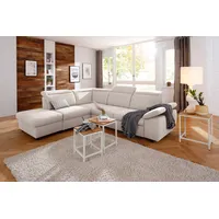 Home Affaire Ecksofa »Mauritius L-Form«, mit Ottomane, mit Kopfteil- und Armlehnverstellung beige