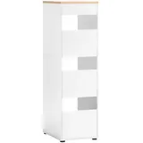MID.YOU Mehrzweckschrank Solea, Weiß, Eiche, 45.10x154.7x60 cm, Made in Germany, erweiterbar, Waschküche, Mehrzweckschränke