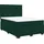 vidaXL Boxspringbett mit Matratze Dunkelgrün 140x200 cm Samt