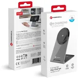 forcell F-ENERGY Flip Charge 15W induktives Ladegerät kompatibel mit MagSafe Silber