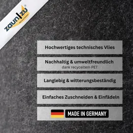 zaunzu® Sichtschutzstreifen 50 m Anthrazit Vlies
