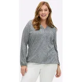 Inspirationen WITT WEIDEN Druck-Shirt in rauchblau-ecru-bedruckt | Gr.: 52