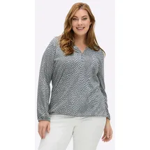 Inspirationen WITT WEIDEN Druck-Shirt in rauchblau-ecru-bedruckt | Gr.: 52