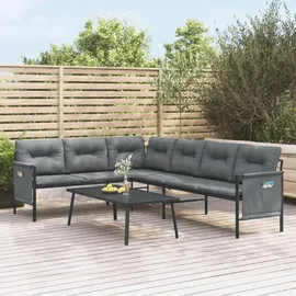 vidaXL Garten-Lounge-Set 2-tlg. anthrazit