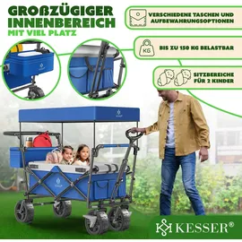Kesser Bollerwagen faltbar GT9000 blau/grau
