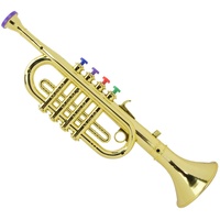 Golden beschichtete Trompete ABS Trompete Wind Musikinstrument für Kinder Vorschule Musik Spielzeug Geschenk