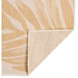 vidaXL Outdoor-Teppich Flachgewebe 80x250 cm Blattmuster