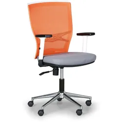 Bürostuhl HAAG, orange/grau