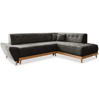 MIUFORM Ecksofa mit Schlaffunktion und Bettkasten Wohnladschaft | Dazzling Daisy L-Form | Wohnladschaft Couch L Form Schlafcouch (Anthrazit, Rechts ausgerichtet)