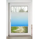 K-HOME Plissee Farbverlauf Sunrise 50 x 130 cm blau/weiß