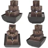 Vidaxl - Zimmerbrunnen mit led Polyresin - Zimmerspringbrunnen - Springbrunnen - Home & Living - Grau
