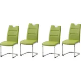 Hti-Living HTI-Line Schwingstuhl 4er Set PU grün DannyC