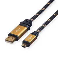 Roline GOLD USB 2.0 Kabel, Typ A - 5-Pin