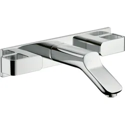 3-Loch WTA Axor Urquiola Wand chrom mit Platte u.kurzem Auslauf