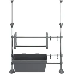 vidaXL Küchenorganisator Verstellbar Aluminium