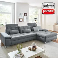 polsterpower Ecksofa - denim - Canapé rechts Sofa Wohnlandschaft Couch