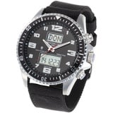 Masterline 1966 Funk Herren Armbanduhr Funkuhr World-Timer Schwarz Edelstahl ML06266001