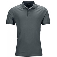 James & Nicholson Men's Elastic Piqué Poloshirt JN710, graphit,