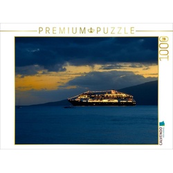 CALVENDO Puzzle CALVENDO Puzzle Kreuzfahrtschiff vor La Haina, Maui 1000 Teile Lege-Größe 64 x 48 cm Foto-Puzzle Bild von uwela, 1000 Puzzleteile