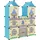 vidaXL Kinderschrank Modular mit 8 Würfeln Blau PP