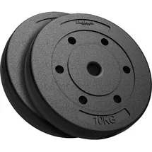 REBEL Zementgefülltes Hantelscheiben-Set 2x10 kg, Loch 31 mm, REBEL ACTIVE RBA-2103