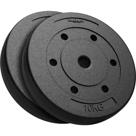 REBEL Zementgefülltes Hantelscheiben-Set 2x10 kg, Loch 31 mm, REBEL ACTIVE RBA-2103
