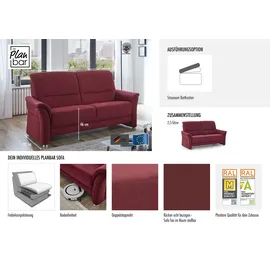 die planbar 2,5-Sitzer DIE PLANBAR "PP-PF23182", wine, B:172cm H:96cm T:93cm, 100% Polyester, Sofas, Federkernpolsterung, wahlweise mit Stauraum