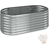 Tectake Flormma 160 x 80 x 60 cm Silber