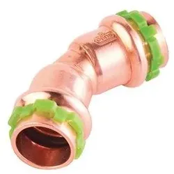 Buderus Logafix Kupfer Bogen 45 Grad Innen/Innen 15mm mit V-Kontur 7738327098