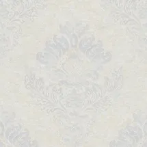 Profhome Barocktapete 0,64 m x 10 m 5,33 m2 Weiß/Silber/Grau