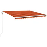 vidaXL Automatisch Gelenkarmmarkise 450 x 350 cm orange/braun 3069010
