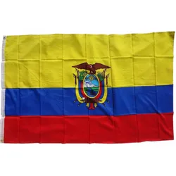 XXL Flagge Ecuador 250 x 150 cm Fahne mit 3 Ösen 100g/m2 Stoffgewicht