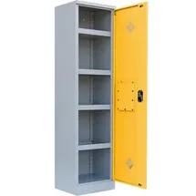 Lüllmann Umweltschrank 566246 rapsgelb, lichtgrau 50,0 x 42,2 x 195,0 cm, aufgebaut, 1 St.