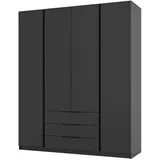 masseno Drehtürenschrank CAGLIARI 200 x 239 x 61,9 cm Schwarz