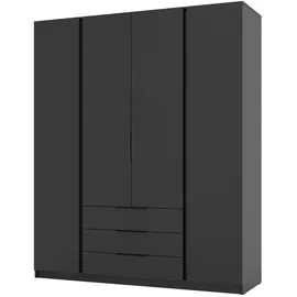 masseno Drehtürenschrank CAGLIARI 200 x 239 x 61,9 cm Schwarz
