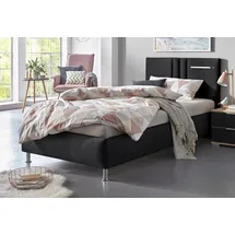 Westfalia Schlafkomfort Elba 100 x 200 cm Kaltschaummatratze | H3 | mit LED-Beleuchtung Microfaser schwarz