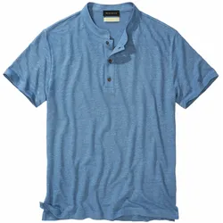 Lust-auf-Luft-Leinenpolo Blau 50