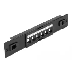 Delock Leeres Keystone-Patchpanel - Schwarz - 1U - 25.4 cm (10")