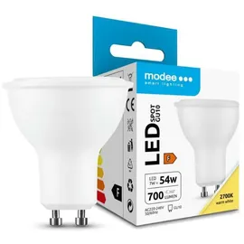 Modee Smart Lighting 7W GU10 LED Leuchtmittel Leuchte LED Spot GU10 LED Lampen Ø50mm Warmweiß 700 Lumen 110°