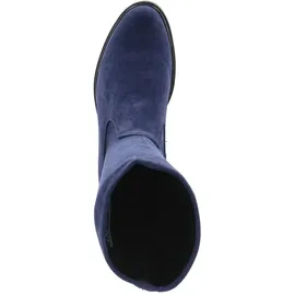 CAPRICE Damen Stiefel ohne Absatz Kniehoch Vegan, Blau
