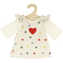 Heless Puppen-Kordkleid ''Herz-Konfetti'' mit T-Shirt Beige (2530)