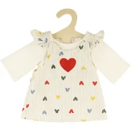 Heless Puppen-Kordkleid ''Herz-Konfetti'' mit T-Shirt Beige (2530)