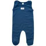 Lilano, Merino Strampler mit Fuß, 70% Wolle (kbT), 30% Seide, 210 gr./m2 (Blau, 50) - 50