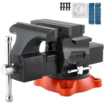 Vevor Schraubstock Sphäroguss 140 mm schwarz