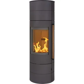 H&M Germany H&M Kaminofen EVO 3.0 XL Stahl Titan Schwedenofen rund Holzkamin mit großer Sichtscheibe und Gussboden