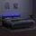 vidaXL Boxspringbett mit Matratze & LED Dunkelgrau 160x200 cm Stoff