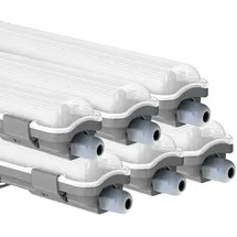ETC Shop LED Feuchtraumleuchte 127,5 cm 6400K 18 W G13 kaltweiß 6 St.