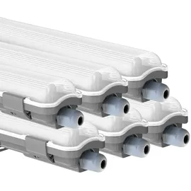 ETC Shop LED Feuchtraumleuchte 127,5 cm 6400K 18 W G13 kaltweiß 6 St.
