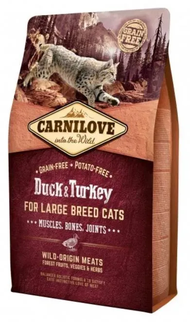 CARNILOVE Katze Ente & Pute für große Rassen 6kg (Rabatt für Stammkunden 3%)